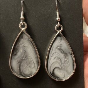 Silver Swirl Tear Drops